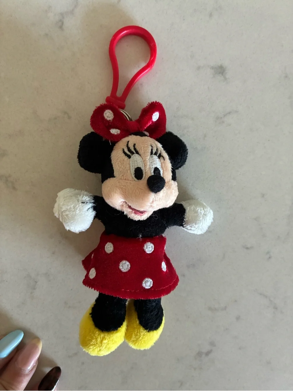 Sweetest little Disney minnie Mouse plush clip keychain, bag charm ♥️